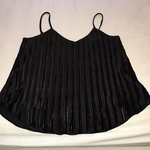Black Spaghetti Strap, Flowing Tank Top, Size XL